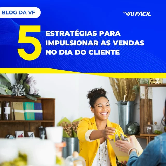 O Dia do Cliente está chegando e preparamos um conteúdo especial no blog da Vai Fácil! 😉

Quer fortalecer o relacionamento com seus clientes e impulsionar suas vendas? Confira as 5 estratégias mais eficazes que vão fazer a diferença!

Não perca! Acesse o artigo completo no nosso site. Link na bio.

#vaifácil #diadocliente #logística #lastMile #ecommerce #entregasexpressas #atendimentoaocliente #atendimentohumanizado #blog